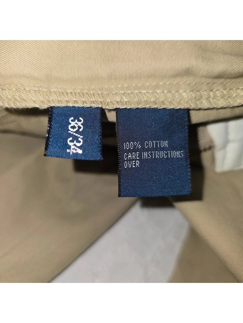 Polo Ralph Lauren The Prospect Pant Khaki Mens 36x34 Classic Fit 100% Cotton